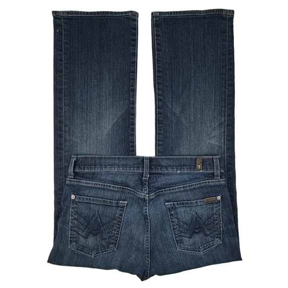 7 For All Mankind Jeans Mens Size 29 Austyn‎ Blue Denim Dark Wash 27” inseam - Picture 7 of 13